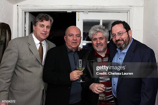 Sony Pictures Classics co-presidents Tom Bernard and Michael Barker , director Pedro Almodovar and his brother Agustin Almodovar attend the Sony...
