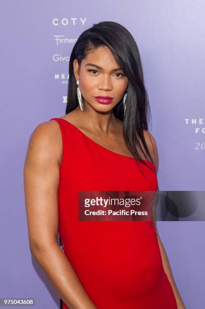 Pregnant Chanel Iman attends 2018 Fragrance Foundation Awards at Alice Tully Hall at Lincoln Center.