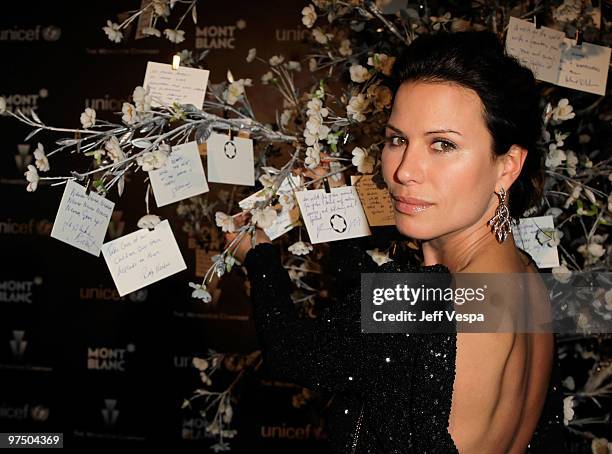 Actress Rhona Mitra attends the Montblanc Charity Cocktail hosted by The Weinstein Company to benefit UNICEF held at Soho House on March 6, 2010 in...
