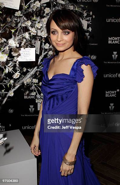 Nicole Richie attends the Montblanc Charity Cocktail hosted by The Weinstein Company to benefit UNICEF held at Soho House on March 6, 2010 in West...