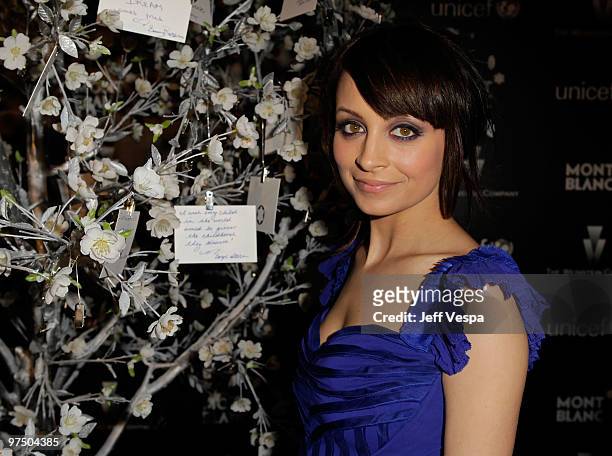 Nicole Richie attends the Montblanc Charity Cocktail hosted by The Weinstein Company to benefit UNICEF held at Soho House on March 6, 2010 in West...