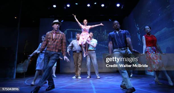 Melissa Errico and cast during a Sneak Peak of the Irish Repertory Theatre Production of 'On A Clear Day You Can See Forever' at the Irish Repertory...