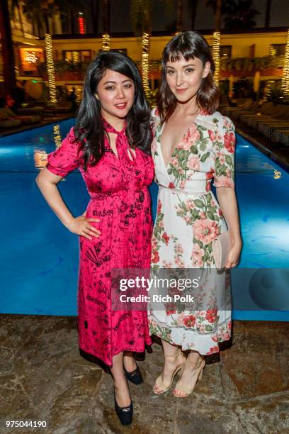 Producer Andrea Chung and actress Krystal Ellsworth pose for a photo at an event where Flaunt Presents a private screening of Eva Dolezalova's "Carte...