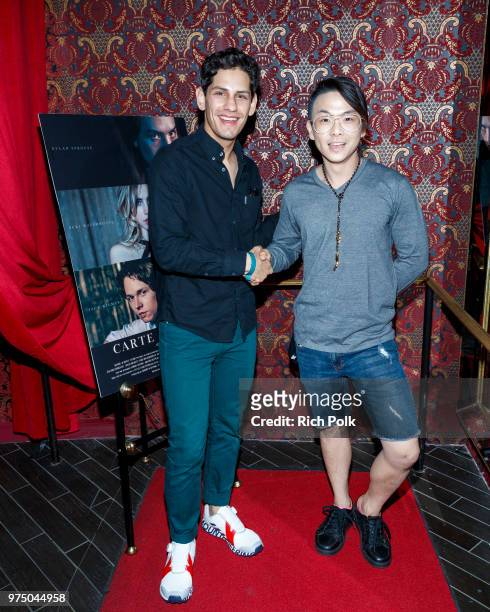 Actor Matt Bennett and Onch Movement arrive at an event where Flaunt Presents a private screening of Eva Dolezalova's "Carte Blanche" at Hollywood...