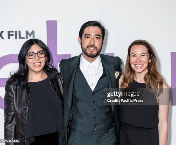 Juliet Berman, Justin Nappi and Katie Silberman attend the New York special screening of the Netflix film 'Set It Up' at AMC Loews Lincoln Square.