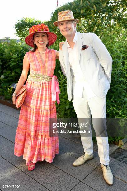 Marisol Deluna and Rod Keenan attend the 2018 High Line Hat Party at the The High Line on June 14, 2018 in New York City.
