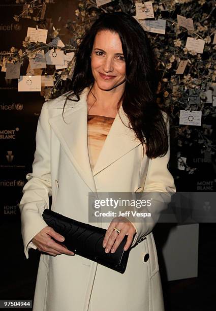 Actress Kristin Davis attends the Montblanc Charity Cocktail hosted by The Weinstein Company to benefit UNICEF held at Soho House on March 6, 2010 in...