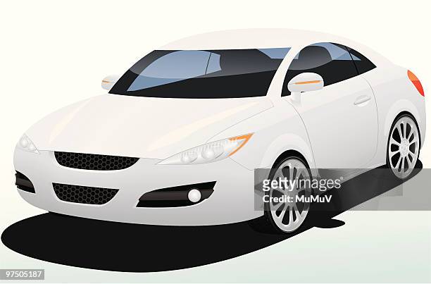 mumu silber-konzeptfahrzeug - auto rückspiegel stock-grafiken, -clipart, -cartoons und -symbole