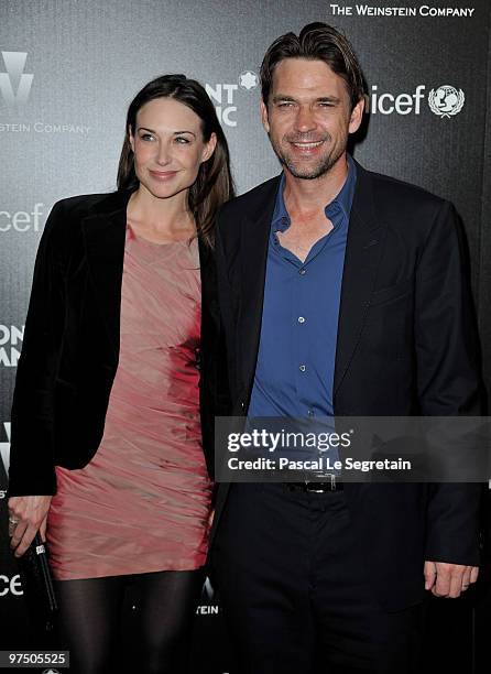 Actors Claire Forlani and Dougray Scott arrive at the Montblanc Charity Cocktail Hosted By The Weinstein Company To Benefit UNICEF held at Soho House...