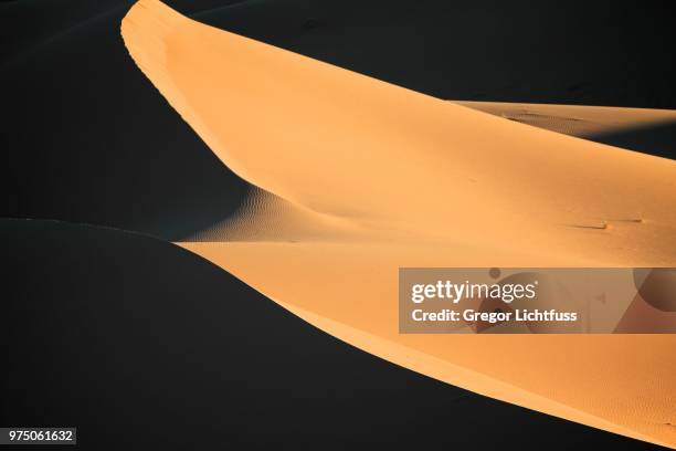 sand dune, western sahara, sahara, morocco - western sahara stock-fotos und bilder