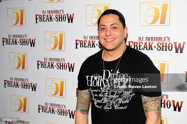 Skribble arrives to launch "Freak Show" at Studio 54 inside the MGM Grand Hotel/Casino on March 6, 2010 in Las Vegas, Nevada.