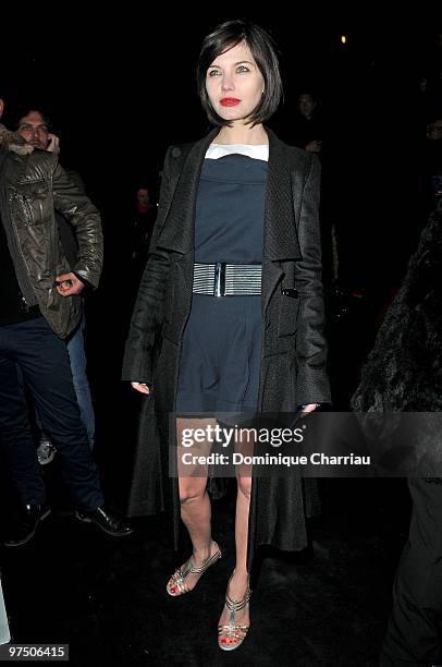 Delphine Chaneac attends the Karl Lagerfeld Ready to Wear show as part of the Paris Womenswear Fashion Week Fall/Winter 2011 at Espace Ephemere...