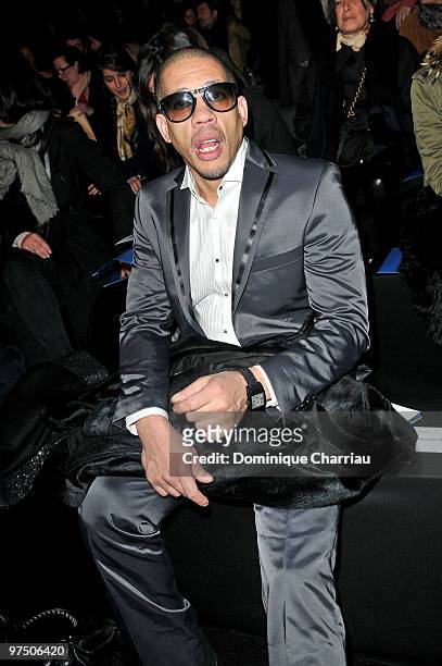 Joey Starr attends the Karl Lagerfeld Ready to Wear show as part of the Paris Womenswear Fashion Week Fall/Winter 2011 at Espace Ephemere Tuileries...