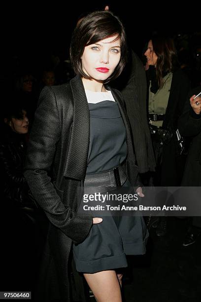 Delphine Chaneac attends the Karl Lagerfeld Ready to Wear show as part of the Paris Womenswear Fashion Week Fall/Winter 2011 at Espace Ephemere...