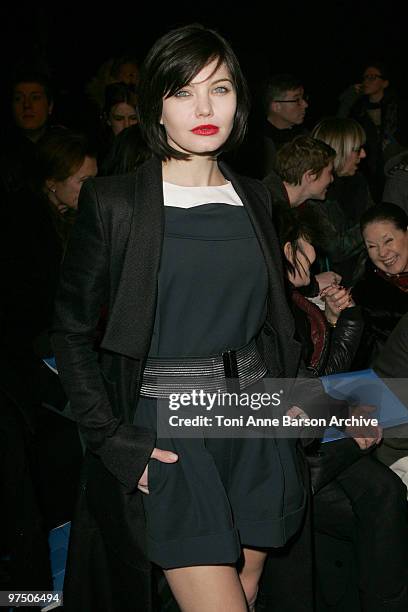 Delphine Chaneac attends the Karl Lagerfeld Ready to Wear show as part of the Paris Womenswear Fashion Week Fall/Winter 2011 at Espace Ephemere...