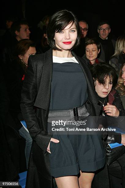 Delphine Chaneac attends the Karl Lagerfeld Ready to Wear show as part of the Paris Womenswear Fashion Week Fall/Winter 2011 at Espace Ephemere...