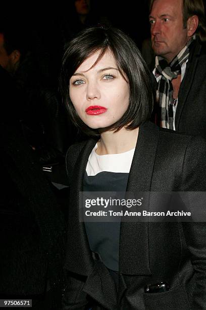 Delphine Chaneac attends the Karl Lagerfeld Ready to Wear show as part of the Paris Womenswear Fashion Week Fall/Winter 2011 at Espace Ephemere...