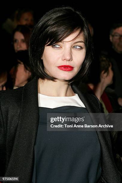 Delphine Chaneac attends the Karl Lagerfeld Ready to Wear show as part of the Paris Womenswear Fashion Week Fall/Winter 2011 at Espace Ephemere...