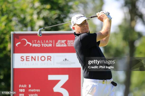 Gordon Manson of Austria in action during the first round of the 2018 Senior Italian Open presented by Villaverde Resort played at Golf Club Udine on...