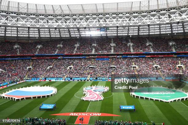 General view during the opening ceremony prior to the 2018 FIFA World Cup Russia Group A match between Russia and Saudi Arabia at Luzhniki Stadium on...