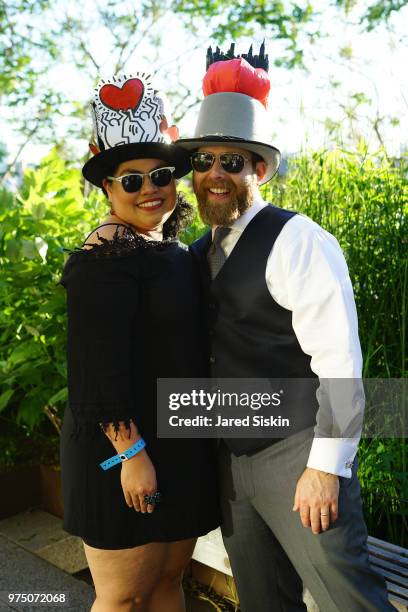 Maribel Lara and Ethan Israelsohn attend the 2018 High Line Hat Party at the The High Line on June 14, 2018 in New York City.