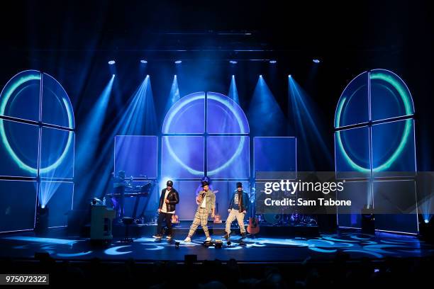 Guy Sebastian performs on stage a Frankston Arts Centre on June 15, 2018 in Melbourne, Australia.