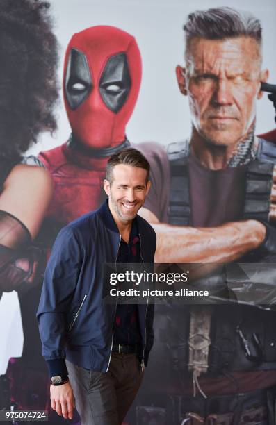 May 2018, Germany, Berlin: Actor Ryan Reynolds attends a press conference on his film 'Deadpool 2', hitting German cinemas on 17 May. Photo: Jens...