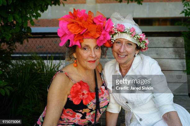 Margery Newman and guest attend the 2018 High Line Hat Party at the The High Line on June 14, 2018 in New York City.