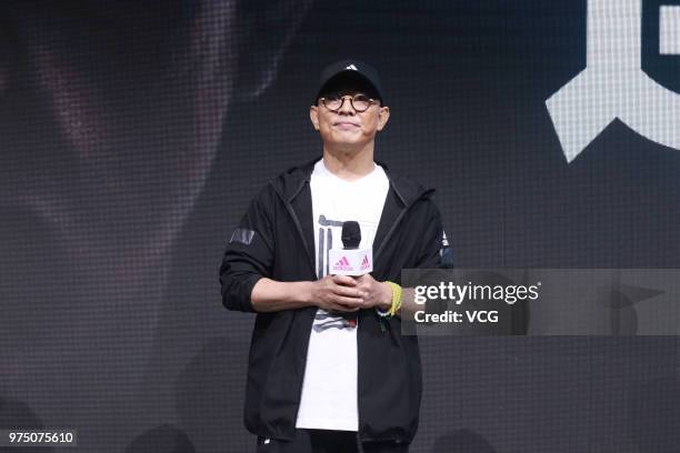 Actor Jet Li attends Adidas 'Republic of Sports' event opening ceremony on June 15, 2018 in Beijing, China.