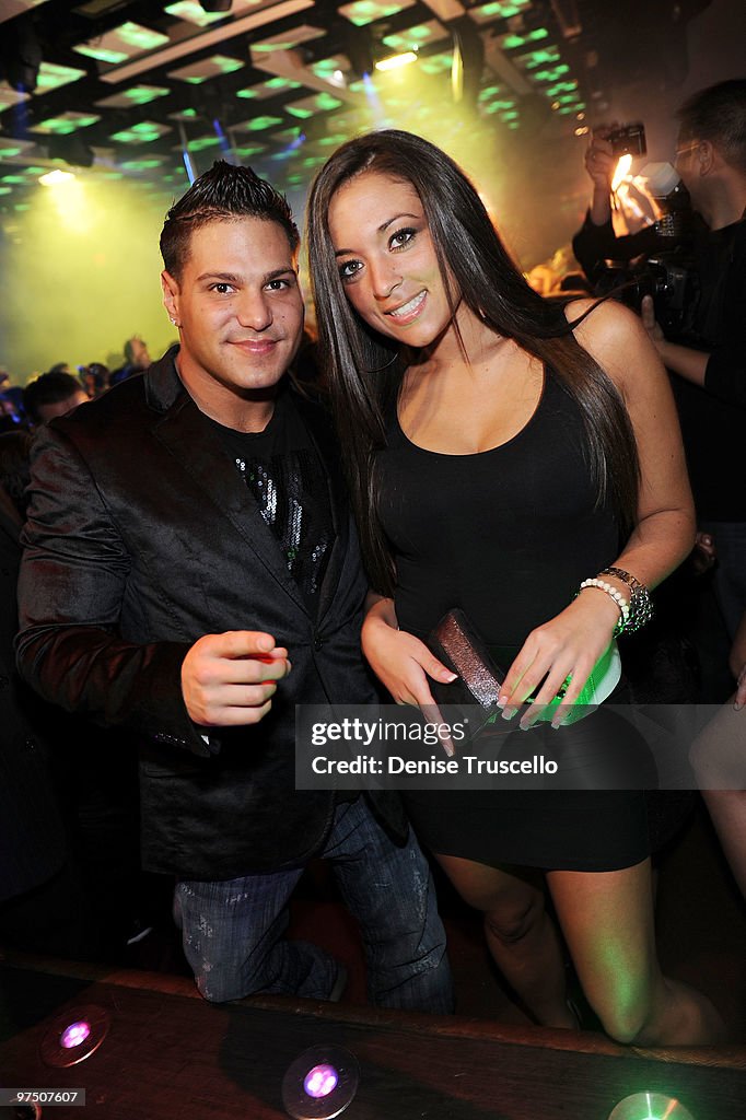 Ronnie Magro And Sammi Giancola Host Jet Nightclub At The Mirage Hotel and