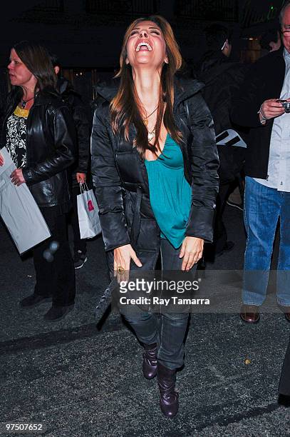 Actress Callie Thorne attends the "A Behanding In Spokane" Broadway performance at the Gerald Schoenfeld Theater on March 06, 2010 in New York City.