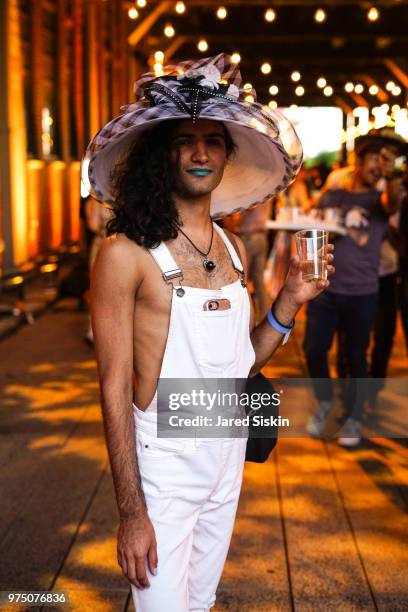 Alex Tomas attends the 2018 High Line Hat Party at the The High Line on June 14, 2018 in New York City.