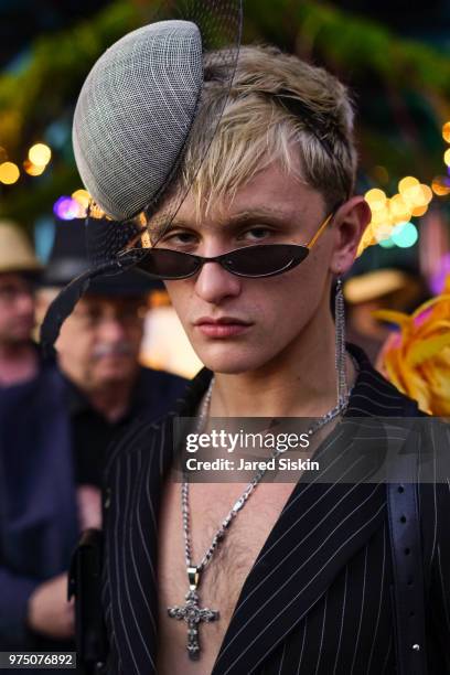 Guest attends the 2018 High Line Hat Party at the The High Line on June 14, 2018 in New York City.