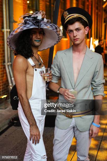 Alex Tomas and Thomas High attend the 2018 High Line Hat Party at the The High Line on June 14, 2018 in New York City.