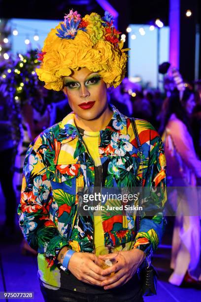 Guest attends the 2018 High Line Hat Party at the The High Line on June 14, 2018 in New York City.