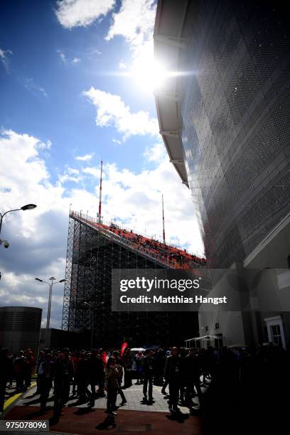 General view outside the stadium prior to the 2018 FIFA World Cup Russia group A match between Egypt and Uruguay at Ekaterinburg Arena on June 15,...