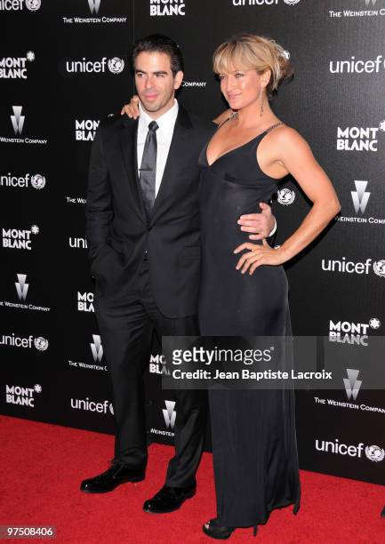 Eli Roth and Zoe Bell attend the Montblanc Charity Cocktail hosted by the Weinstein Company to benefit UNICEF at Soho House on March 6, 2010 in West...