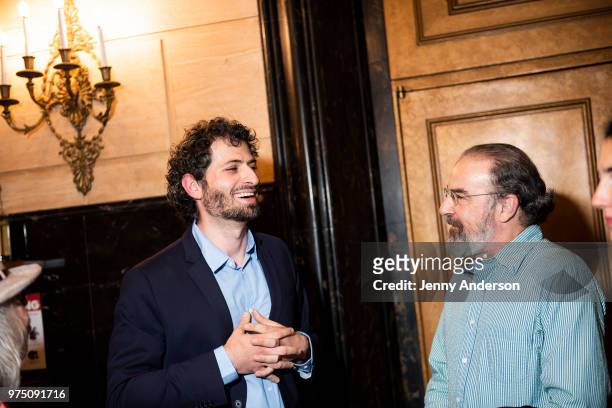Executive Director Co-Founder Ethan Todras-Whitehill and Mandy Patinkin attend Swing Left meet and greet at St James Theater on June 12, 2018 in New...
