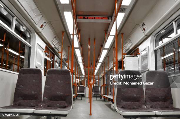 subway car in prague - prague metro stock pictures, royalty-free photos & images