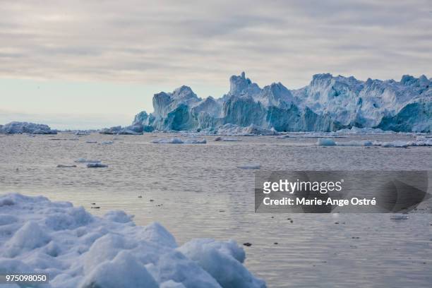 greenland, icebergs near aappilattoq - marie ange ostré - fotografias e filmes do acervo