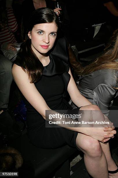 Cecile Cassel attends the Lanvin Ready to Wear show as part of the Paris Womenswear Fashion Week Fall/Winter 2011 at Halle Freyssinet on March 5,...