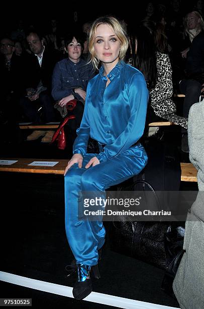 Carolina Crescentini attends the Viktor & Rolf Ready to Wear show as part of the Paris Womenswear Fashion Week Fall/Winter 2011 at Espace Ephemere...