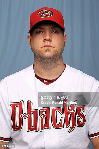 Chris Snyder of the Arizona Diamondbacks on February 27, 2010 in Tucson, Arizona.