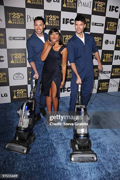 Actress Taraji P. Henson arrives at the 25th Film Independent Spirit Awards held at Nokia Theatre L.A. Live on March 5, 2010 in Los Angeles,...