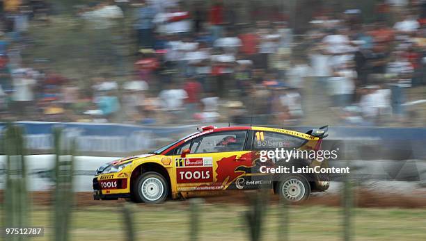 Petter Solberg of Norway competes during the second day of the Super Special WRC Rally Mexico 2010 on March 6, 2010 in Leon, Mexico.