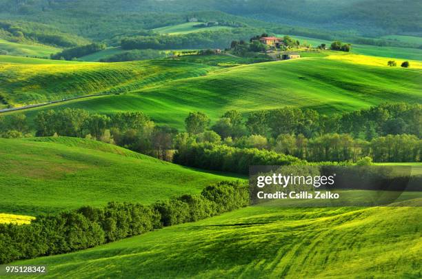 toscan farm - toscane stock pictures, royalty-free photos & images