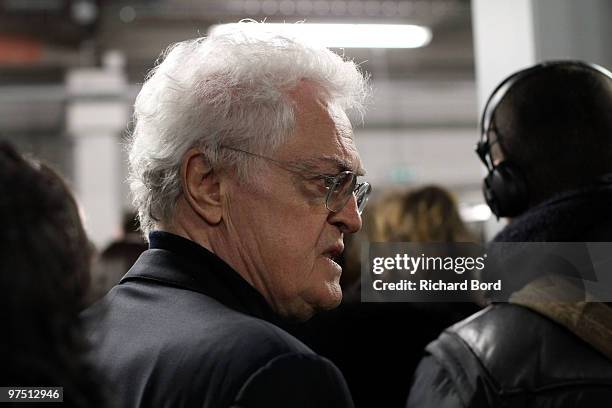 Lionel Jospin backstage of the Sonia Rykiel Ready to Wear show as part of the Paris Womenswear Fashion Week Fall/Winter 2011 at Halle Freyssinet on...