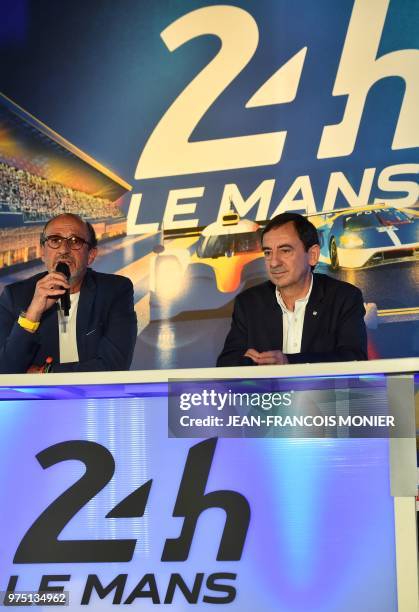 Le Mans 24-hour endurance race organisers, President of the FIA Endurance Committee Richard Mille and President of the Automobile Club de lOuest...