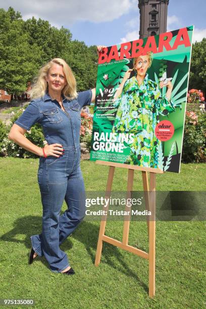 Barbara Schoeneberger during the Editorial Conference to her new magazine BARBARA in front of the Michel on June 15, 2018 in Hamburg, Germany.