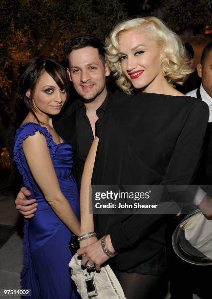 Nicole Richie, Joel Madden, and Gwen Stefani arrive the Montblanc Charity Cocktail hosted by The Weinstein Company to benefit UNICEF held at Soho...
